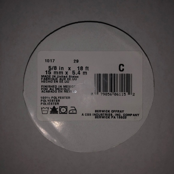 Offray White Ribbon - Picture 3 of 4